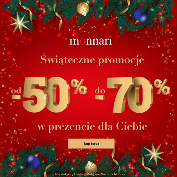 Świąteczne promocje od -50% do -70% w Monnari