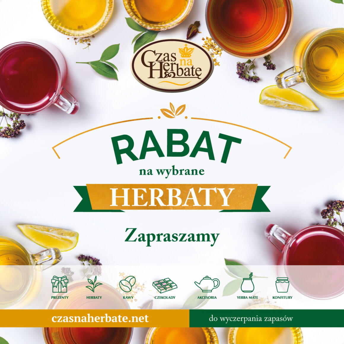 Rabat  30% na wybrane herbaty w Czas na Herbatę.