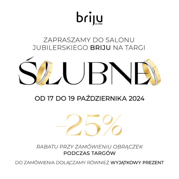 Targi ślubne w salonie Briju już w dniach 17-19.10.2024!