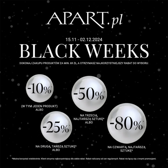 Ekstra rabaty na Black Weeks w Apart!