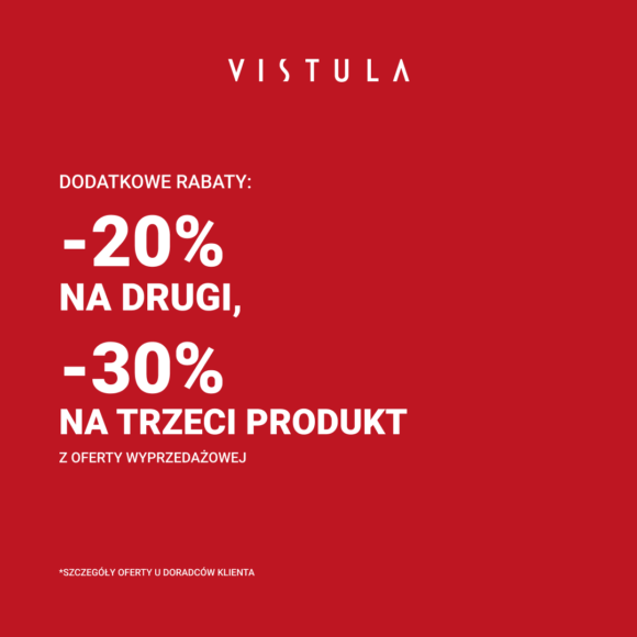 Pogłębienie wyprzedaży w Vistula:  -20% na drugi i -30% na trzeci produkt!