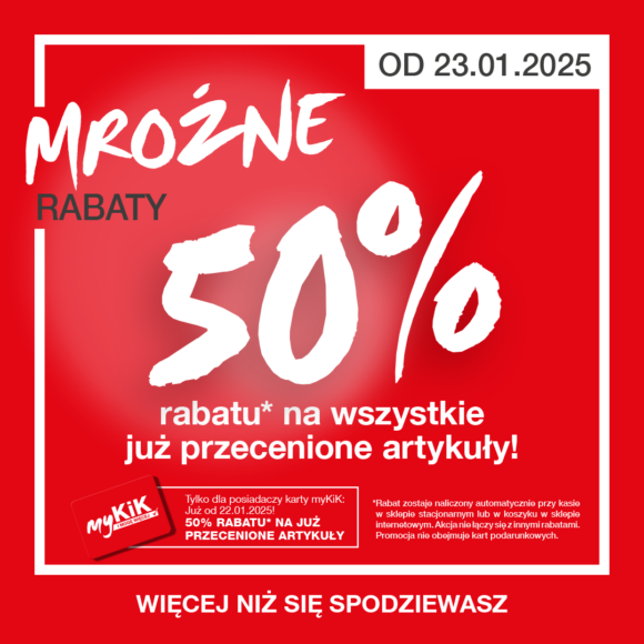 Dodatkowe 50% na wyprzedaż w KIK