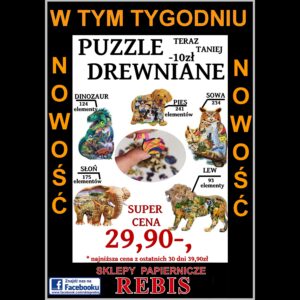 Drewniane puzzle w Rebis sklep papierniczy!