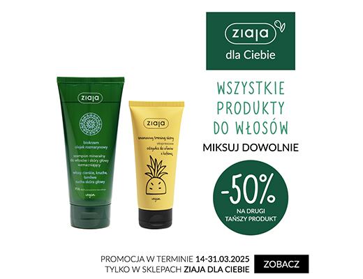 Wszystkie produkty do pielęgnacji włosów marki Ziaja -25%