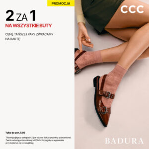 2 za 1 na wszystkie buty w CCC!