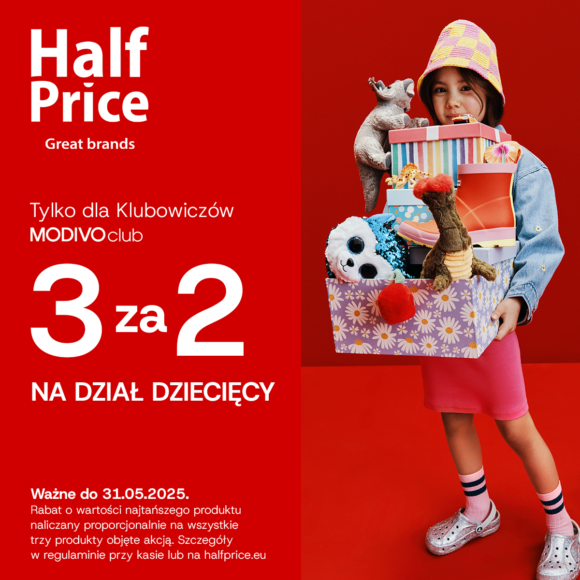 Akcja 3za2 na produkty z działu dziecięcego w HalfPrice!