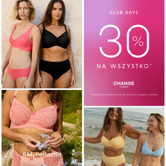 Club Days w CHANGE z rabatem 30% na WSZYSTKO!*