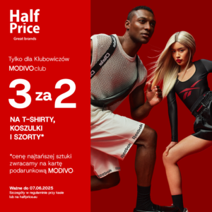 W HalfPrice trwa akcja 3za2 na T-shirty, koszulki i szorty!