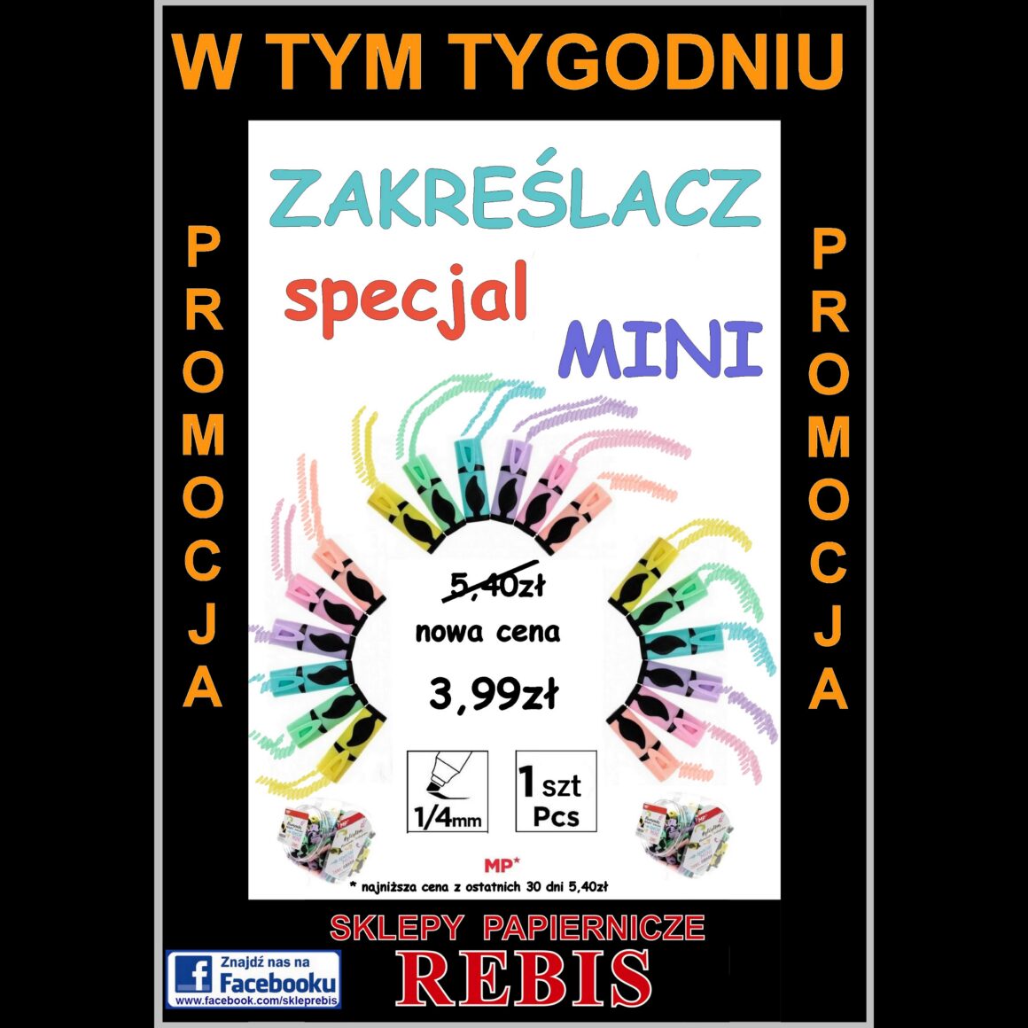 W Rebis sklep papierniczy niższa cena na zakreślacze