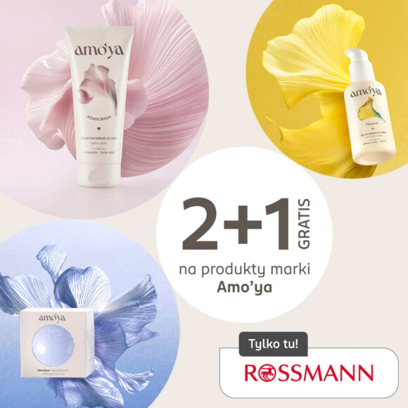 2 + 1 gratis na produkty Amo’ya w Rossmann