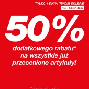Dodatkowy rabatem -50% od przeceny w KiK!