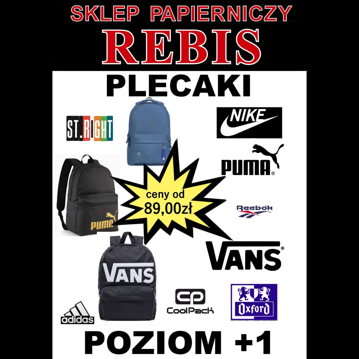 Wymień stary plecak na nowy! Sklepy papiernicze REBIS!