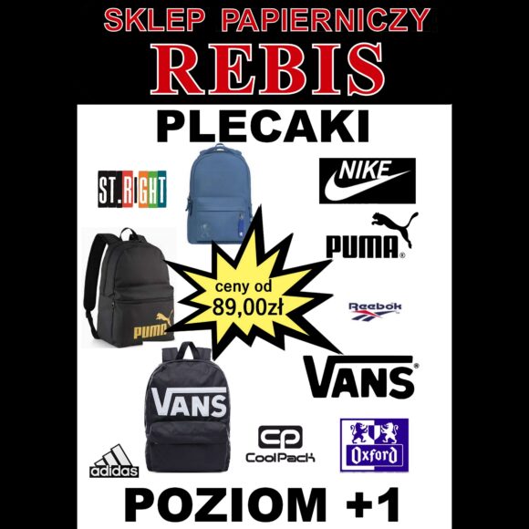 Wymień stary plecak na nowy! Sklepy papiernicze REBIS!