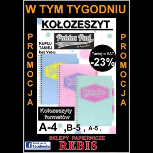 Zeszyty Pukka Pad w promocji bez VAT w Rebis!