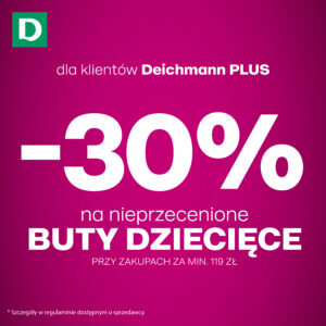 – 30% na nieprzecenione buty dziecięce