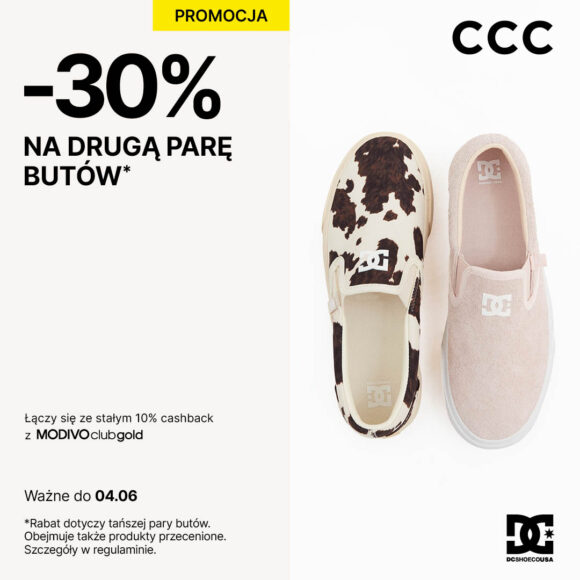 Teraz w CCC -30% na drugą parę butów! 